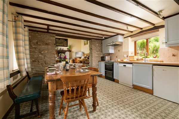 Spacious kitchen for family meals
